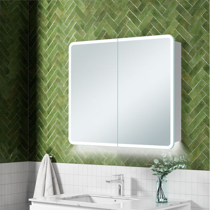 Home 600mm 2 Door LED Mirrored Cabinet - Tile&Bath