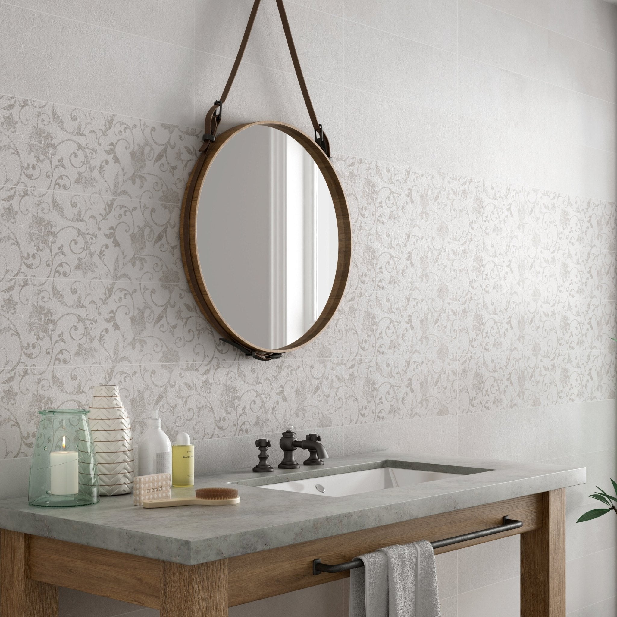 Castle Stone Glace Decor - Ceramic Wall Tile 20X60cm - Tile&Bath