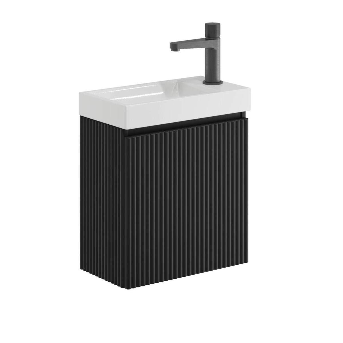 Contour 400mm Wall Mounted Cloakroom Vanity with Basin - Tile&Bath