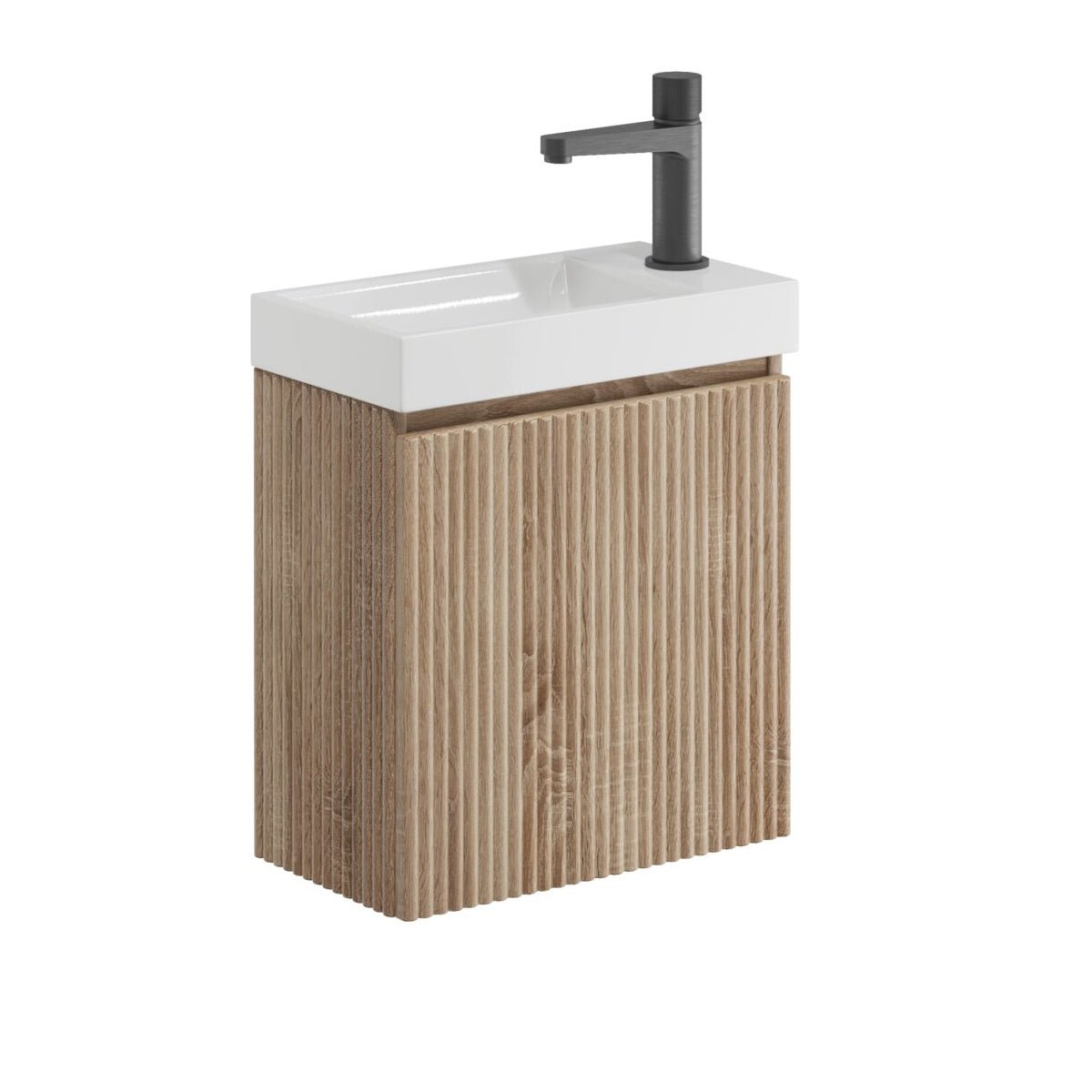 Contour 400mm Wall Mounted Cloakroom Vanity with Basin - Tile&Bath