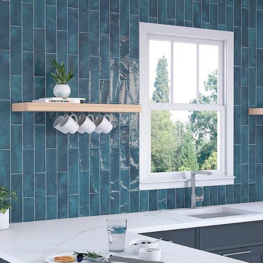 Nile Ocean Blue - Ceramic Wall Tile 7.5X30cm *Promo - Tile&Bath