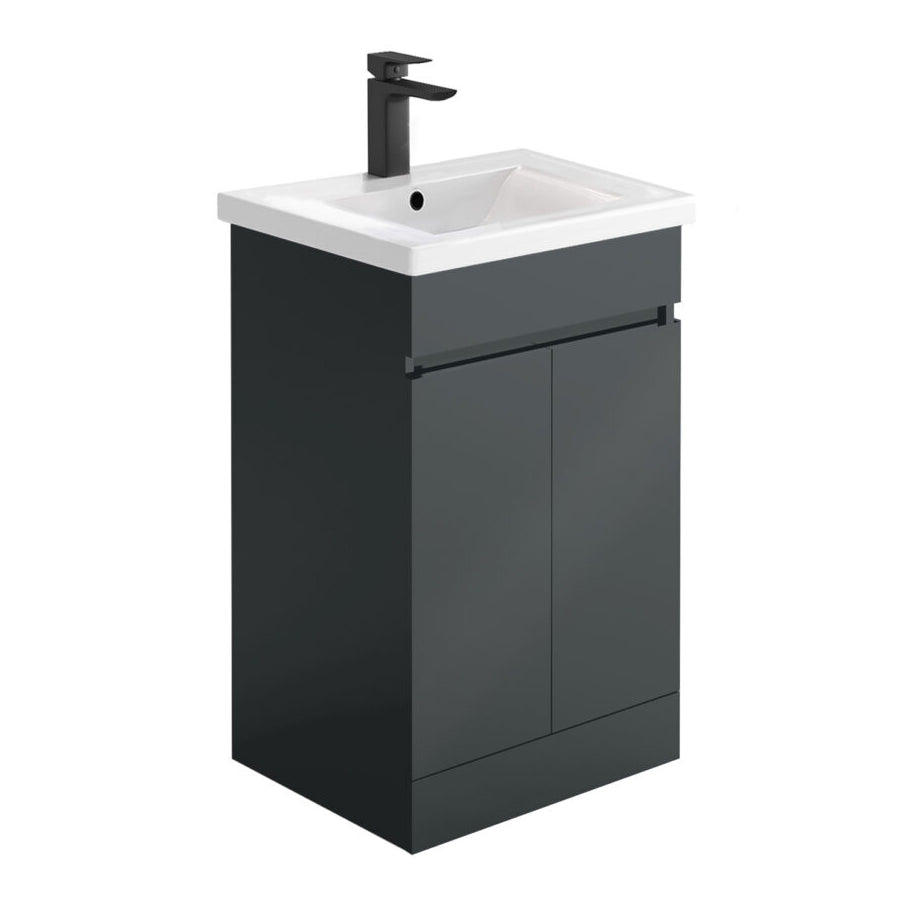Prime 500mm 2 Door Vanity Unit & Basin - Tile&Bath