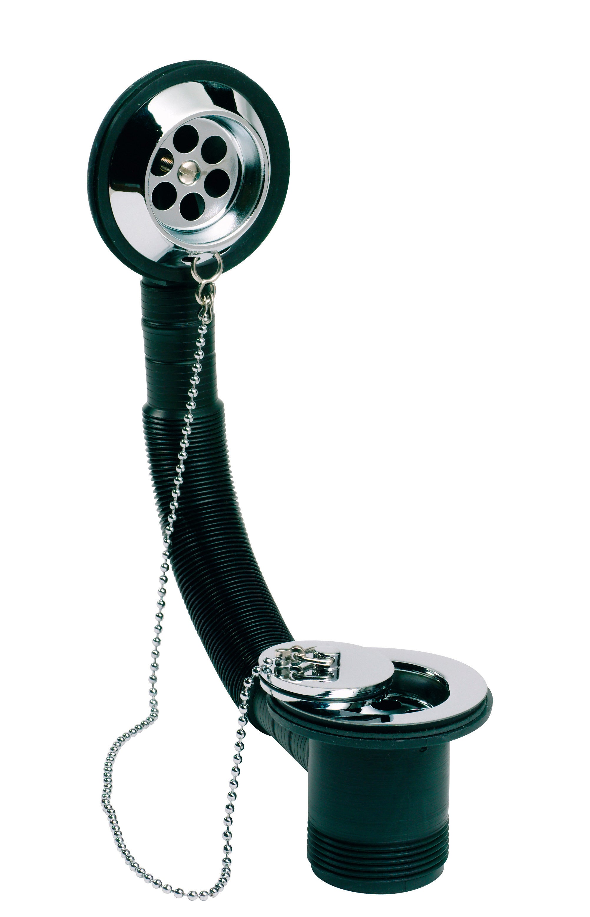 Bath Waste & Tidy Chain Plug - Chrome
