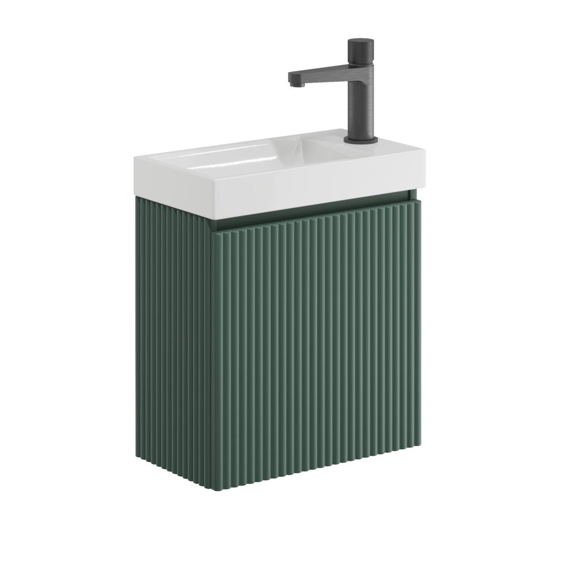 Contour 400mm Wall Mounted Cloakroom Vanity with Basin - Tile&Bath