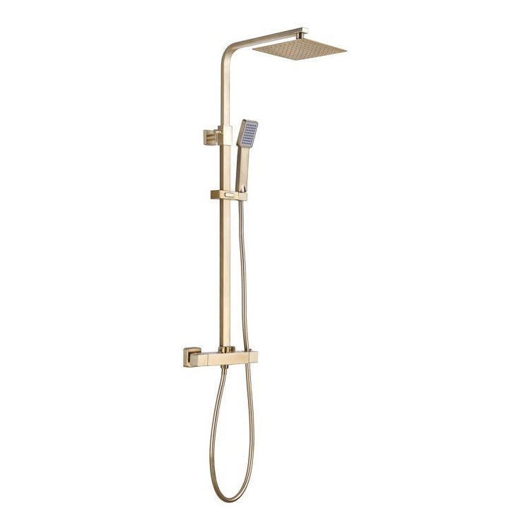 Square Thermostatic Bar Mixer with Riser Kit - Tile&Bath