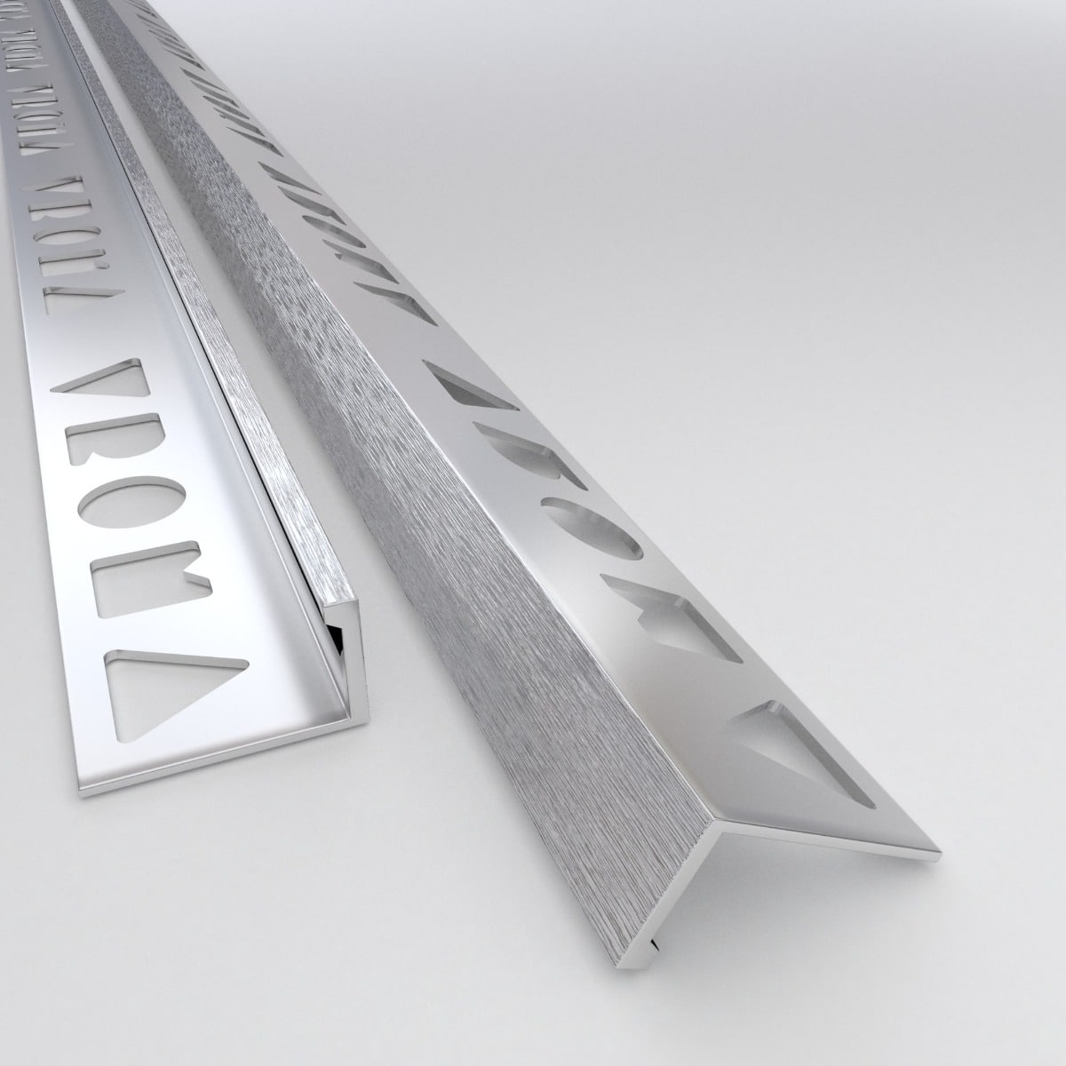 Tile Trim L - Shaped Brushed Silver - Tile&Bath